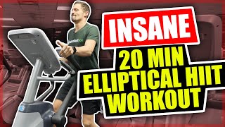 NEW Insane 20 Minute Elliptical Workout  HIIT Workout [upl. by Diver]