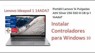 Lenovo ideapad 1 14ADA7 Instalación de controladores para Windows 10 [upl. by Leibarg]