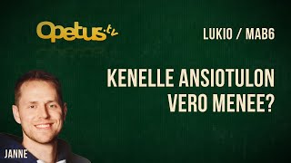 Kenelle ansiotulon vero menee [upl. by Aaberg]