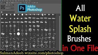 All Water Splash Brushes in one File in Photoshop [upl. by Tayib]