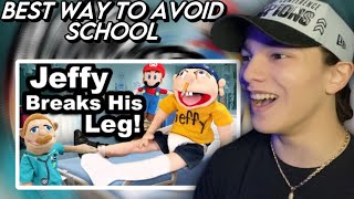 SML Movie Jeffy Breaks His Leg Reaction [upl. by Esidnak]