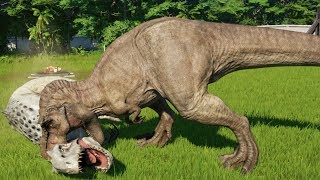 TREX MAX Vs ALL CARNIVORE DINOSAURS  Jurassic World Evolution [upl. by Faucher]