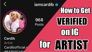 HOW TO GET VERIFIED ON INSTAGRAM FOR ARTISTS  TUNEHYPE [upl. by Nnylyram]