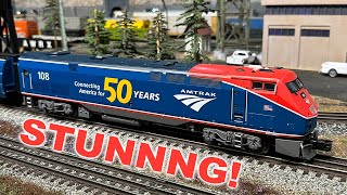 This Stunning New Amtrak 50th Anniversary Train is an Atlas O Gauge Masterpiece [upl. by Nesnah]