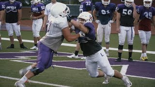 2019 Linfield College Football Fall Camp practice highlight [upl. by Tsenrae]