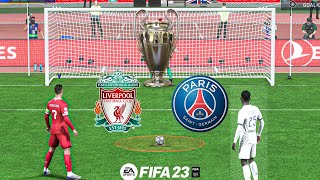 FIFA 23  MESSI RONALDO MBAPPE NEYMAR  LIVERPOOL VS PSG UCL FINAL PENALTY 6 [upl. by Kristyn507]