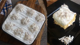 Supermoist Coconut tres leches cake  Coconut 3 milk cake [upl. by Onailimixam198]