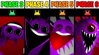 New Phase 3 VS Phase 4 VS Phase 5 VS Phase 6 in Incredibox Sprunki [upl. by Akerdnahs]