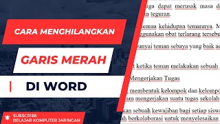 CARA MENGHILANGKAN GARIS MERAH DI WORD [upl. by Belsky]