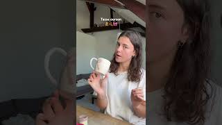 Tasse ourson 🧸🎀 ceramique pottery ceramic ceramicmug clay ceramicdecor diy mug [upl. by Notrub]