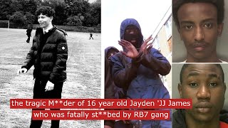 the tragic Mder of 16 year old Jayden JJ James who was fatally stbed by RB7 gang news crime [upl. by Dragde]