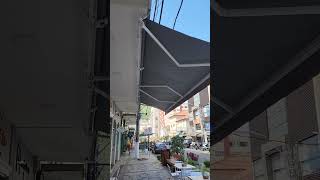 toldo Articulado automatizado 800x250 lona PVC  orçamento WhatsApp 16 993365563 [upl. by Hanselka]