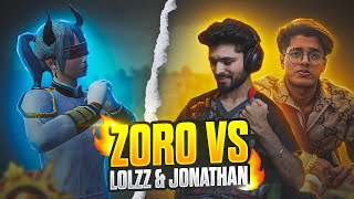 ZORO 1v3 JONATHANGAMINGYT LoLzZzGaming SQUAD 🤯 JONATHAN LIVE CHAT REACTION 😳🔥 pubg bgmi [upl. by Lesley]