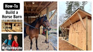 How to build a small backyard horse pole barn and shed [upl. by Breen]