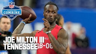 Joe Milton IIIs FULL 2024 NFL Scouting Combine On Field Workout [upl. by Aicia88]