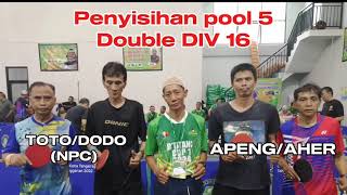 APENGAHER VS TOTODODO S NPC  PENYISIHAN POOL 5 DOUBLE DIV 16 TUR NASIONAL DTITANS CUP 2024 [upl. by Atwahs721]