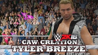 WWE2k16  Caw Creation  Tyler Breeze Raw 11302015 [upl. by Bbor144]