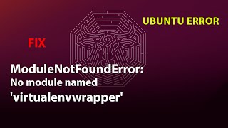 UBUNTU FIX ModuleNotFoundError No module named virtualenvwrapper [upl. by Annelg674]