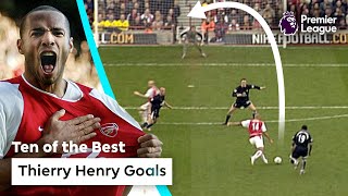 10 AMAZING Arsenal goals scored by Thierry Henry  Premier League [upl. by Romina]