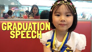 My kindergarten Graduation Speech  iLahs Magical Corner [upl. by Cirad]