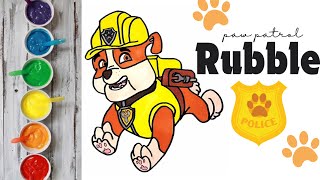 Draw Rubble from Paw Patrol  Easy amp Fun Drawing  art drawing pawpatrol cartoons viral [upl. by Kacey]