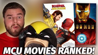 All 34 MCU Movies Ranked w Deadpool amp Wolverine [upl. by Willmert441]