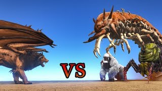 Manticore VS Broodmother Megapithecus amp Alpha Deathworm  Cantex [upl. by Anayrb]