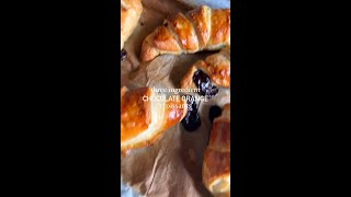 Three Ingredient Chocolate Orange Croissants  JusRol Recipes [upl. by Halimaj616]