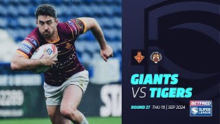 Highlights  Huddersfield Giants v Castleford Tigers  2024 Betfred Super League  Round 27 [upl. by Pain369]