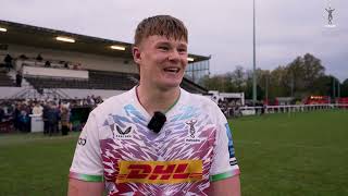 Lucas Schmid makes his dream Harlequins debut with a try and a bonus point win [upl. by Helfant109]