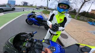 Yamaha R1 amp R6 take a cruise [upl. by Jasisa]