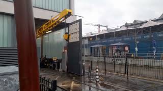 the coles crane putting henbury in the shed at m shed on the 14324 [upl. by Miranda]