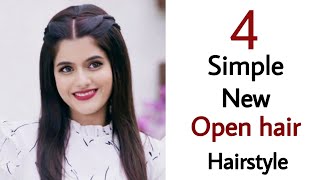 4 simple new open hairstyle  latest new hairstyle  hairstyle for girls  easy hairstyle [upl. by Claudette621]