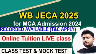 WB JECA EXAM 2025 ONLINE TUITION  JECA TUITION IN WEST BENGAL [upl. by Pebrook646]