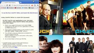 Create You Own PDF Files Using CutePDF Writer [upl. by Ahsimac]