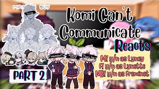 Komi cant Communicate reacts to yns as Fontaine Siblings 🐈‍⬛️ PART 2  Angst [upl. by Orgalim]