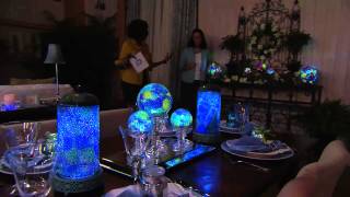 Set of 3 IndoorOutdoor Illuminated Mosaic Spheres by Valerie with Jayne Brown [upl. by Jc157]