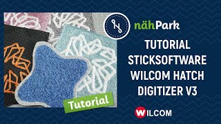 Tutorial  Wilcom Hatch Digitizer  Stickmuster für Kordelstickerei selbst erstellen [upl. by Eirehs]