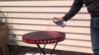 Garden table and chairs sprayed with PlastiKote Outdoor spray paint [upl. by Ailekahs917]