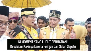 MOMEN YANG LUPUT PERHATIAN Sandiaga Uno Kesakitan hingga Salah Sepatu [upl. by Mychael]