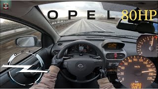 Opel Corsa C  80HP  TOP SPEED on german Autobahn [upl. by Lorenza]