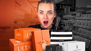 400 MAKEUP SHOPPING HAUL CHALLENGE😭🤦🏼‍♀️ [upl. by Eelymmij]