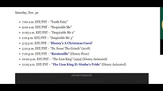 1162024  My Latest June To November🦃🎄 30 Days of Disney Schedules Transitioning freeform [upl. by Trebleda]