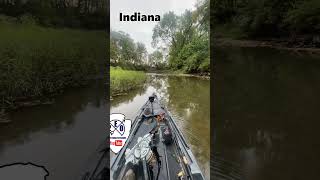 Indiana Creek Kayak Fishing smallmouth [upl. by Sayed]