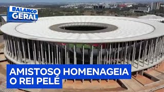 Homenagem ao Rei Pelé masters do Flamengo e do Borussia Dortmund duelam no Mané  Balanço Geral DF [upl. by Linc611]