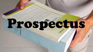 What is a Prospectus [upl. by Samoht]