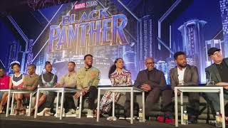 Full quotBlack Pantherquot Press Conference  with Chadwick Boseman and Michael B Jordan [upl. by Aisatan]