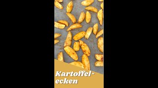 🥔Kartoffelecken im Backofen selber machen🥔 einfach schnell und knuspriges Rezept  airfryer [upl. by Krall]