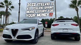 2022 Alfa Romeo Stelvio TI Luxury Model vs SPRINT Base Model Comparison [upl. by Shimkus]