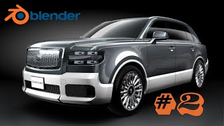 Blender Tutorial  Car Modelling  Beginner  Toyota Century 2024  Part  2 [upl. by Meekah]